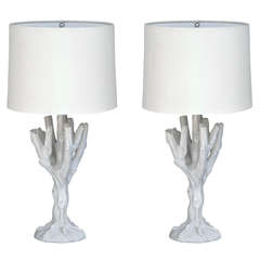 Pair of Large Plaster Lamps in the style of John Dickinson