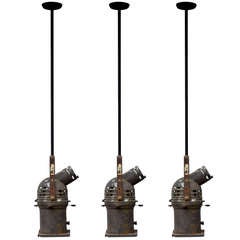 Set of 3 Stage Spotlights Mounted as Pendants 3