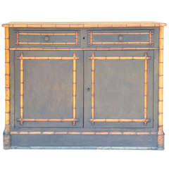 Large Ebonized Bamboo Buffet