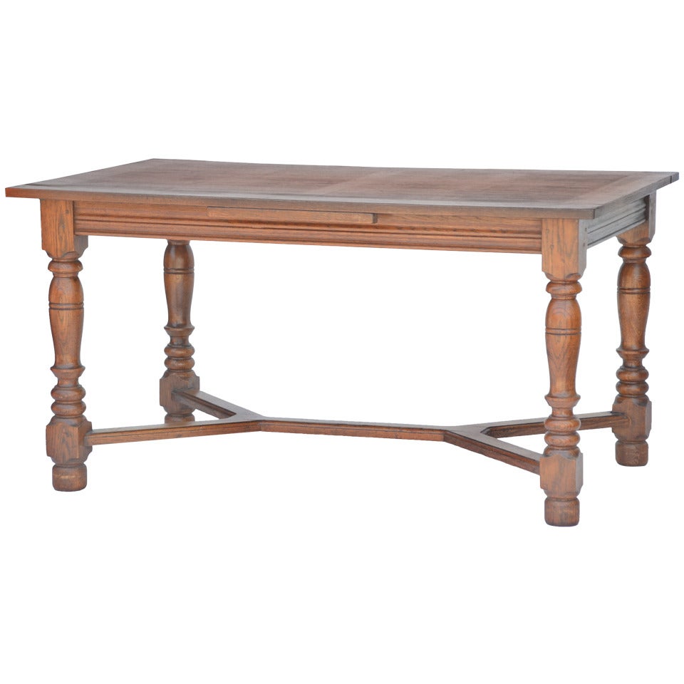Architectural Baroque Oak or Library Table