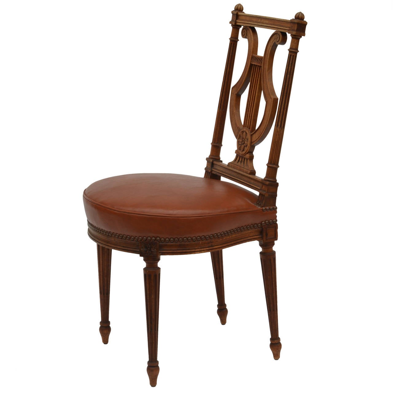 Elegant Neoclassical Side Chair by Maison Jansen For Sale at 1stdibs