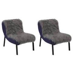 Pair of Rare Slipper Chairs by Christian Biecher for Addform