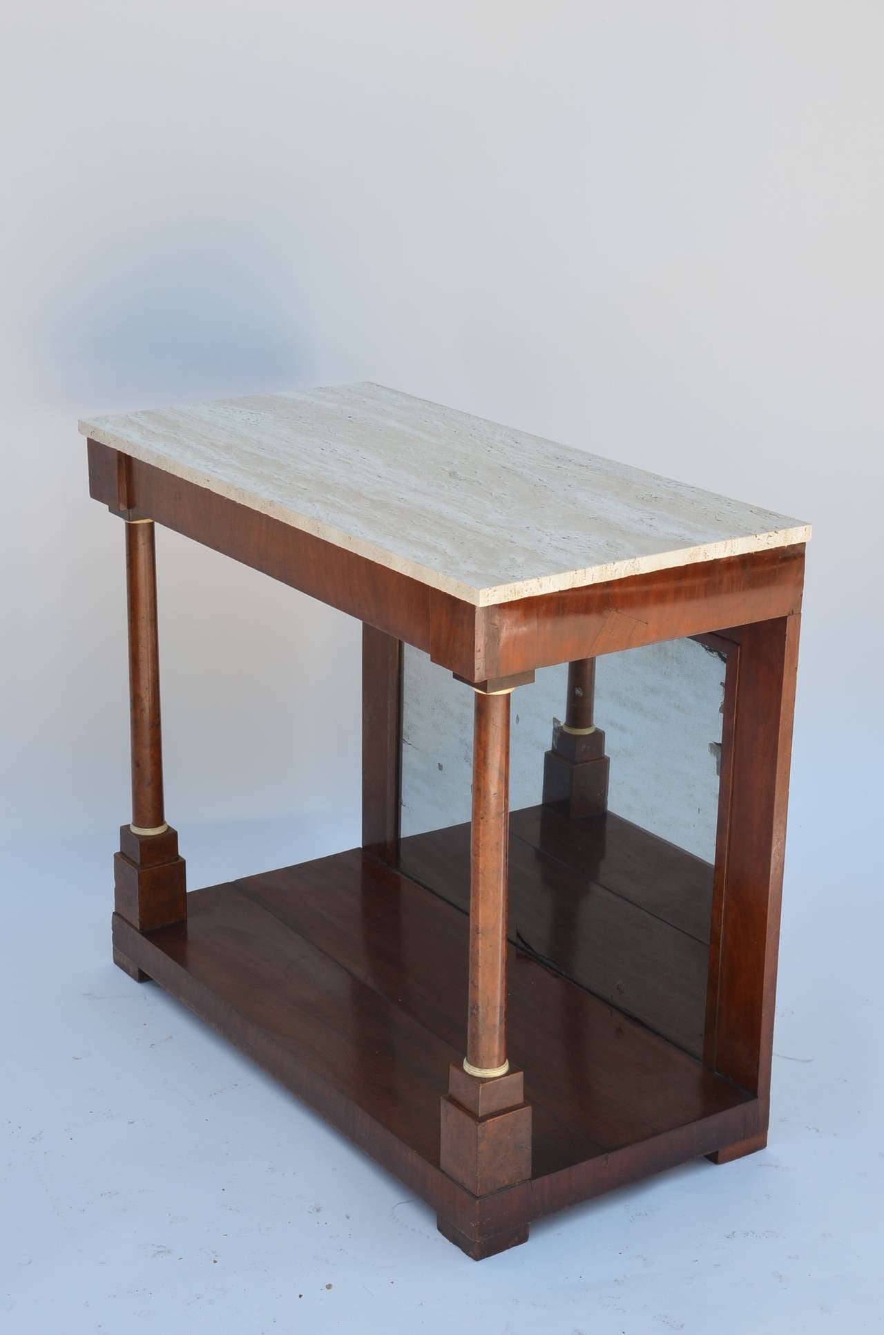 Mirrored Neoclassical Empire Console Table