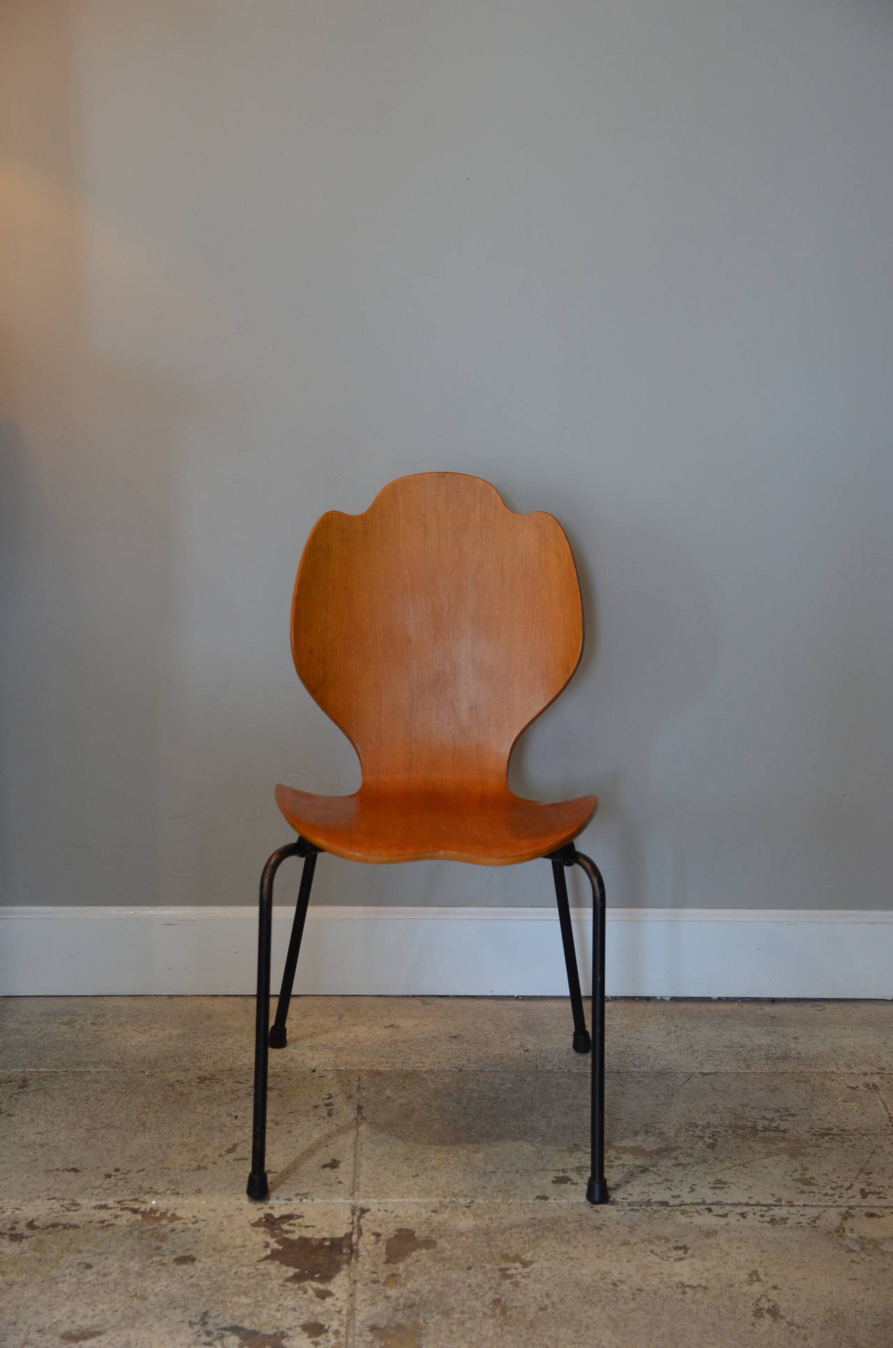 Scandinavian Modern Experimental Arne Jacobsen Bentwood Side Chair