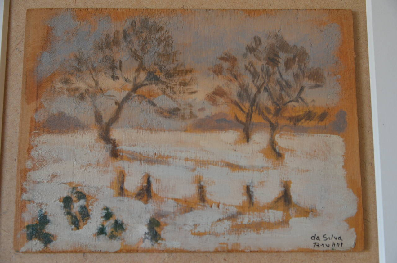 Rare ensemble de deux peintures à l'huile encadrées d'Ivan da Silva Bruhns en vente 1