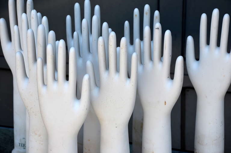 American Collection of 10 vintage porcelain glove molds