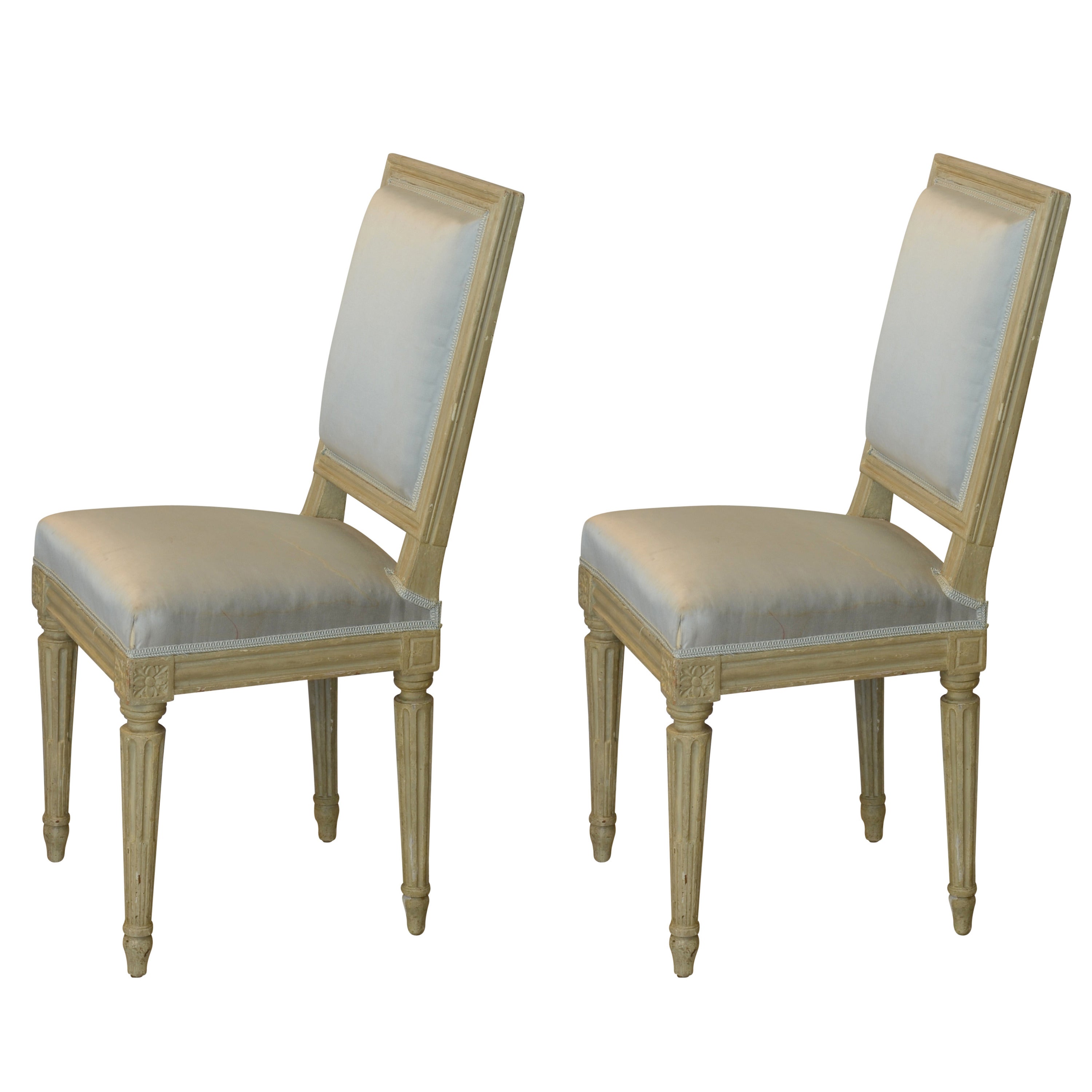 Pair of Louis XVI Style Side Chairs by Armand-Albert Rateau