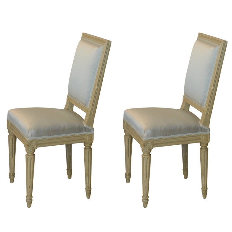 Pair of Louis XVI Style Side Chairs by Armand-Albert Rateau For Sale