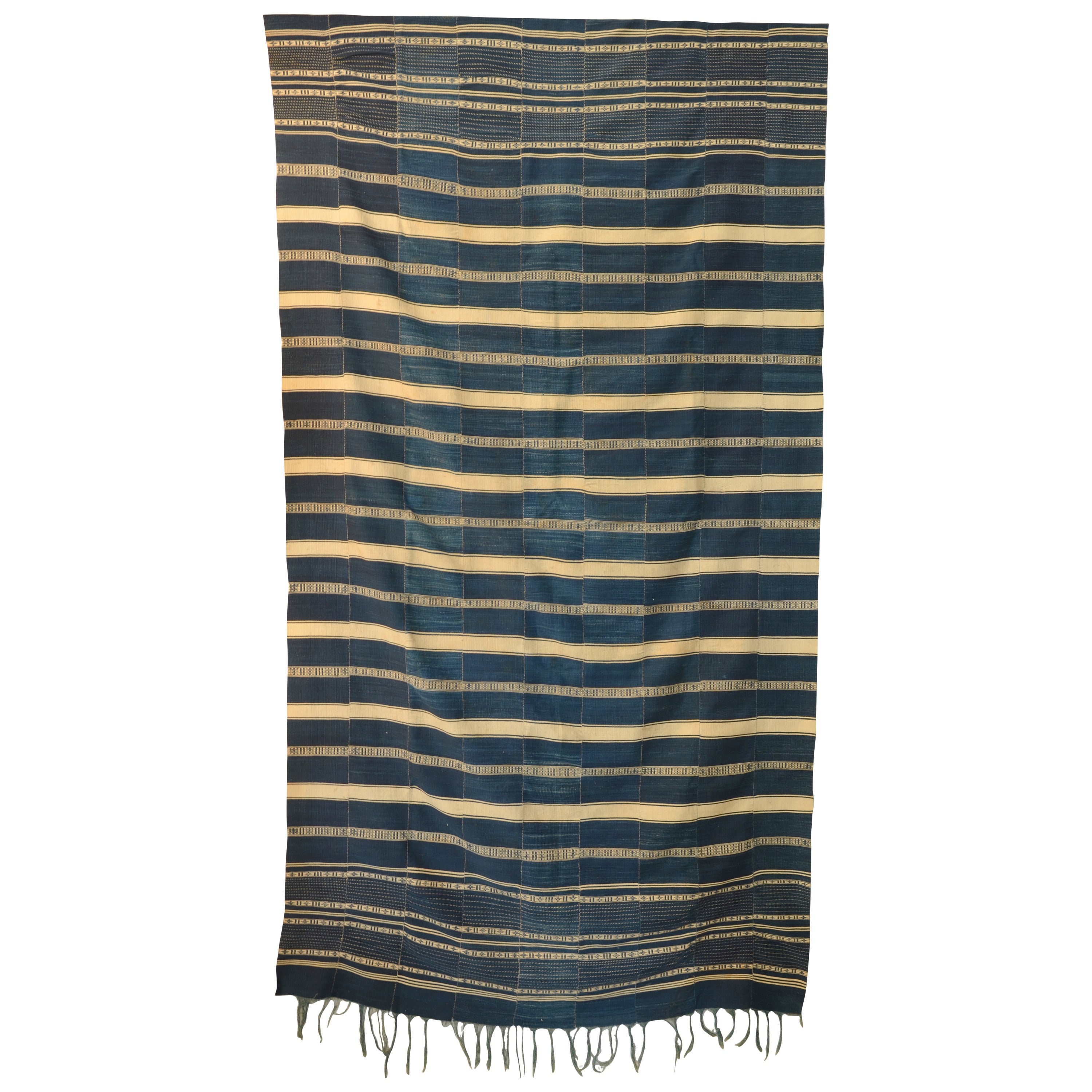 Museum Quality West African Indigo Textile For Sale