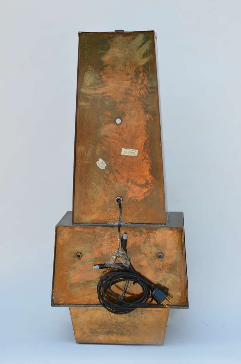 Mid-20th Century Pair of Large Brutalist Patinated, Bronze Sconces or Wall Lanterns
