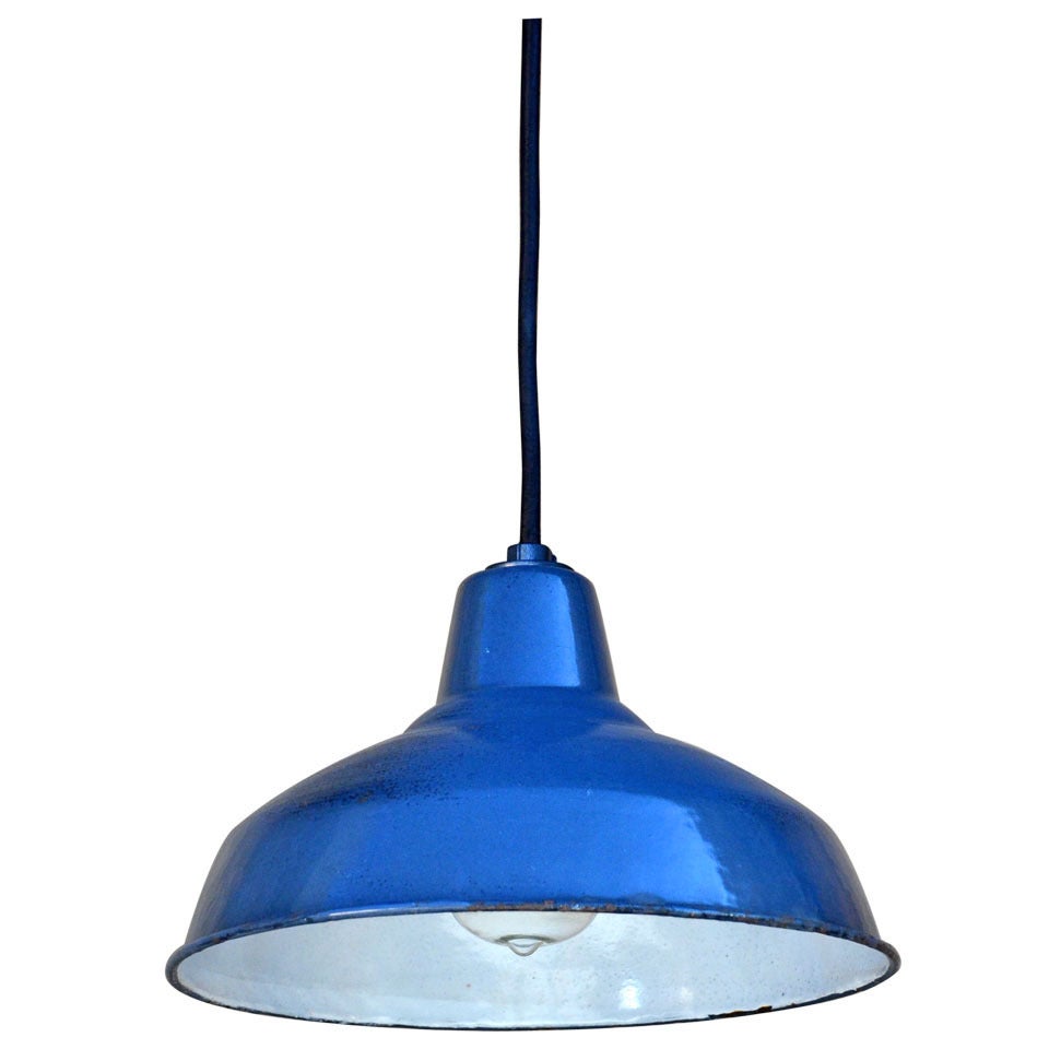 Small Charcoal Grey Industrial Hanging Light with Marconi Bulb at 1stDibs