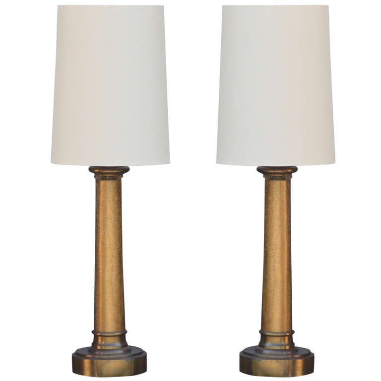 Pair Of Chic Led Glass Column Lamps By Paul Hanson For At Pair Of Chic Led Glass Column Lamps By Paul Hanson For