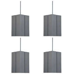 Set of 4 Brutalist Hanging Lights by Marvin Electric 9