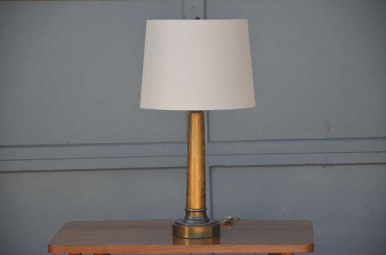 Pair of Chic Crackled Glass Column Lamps by Paul Hanson 1