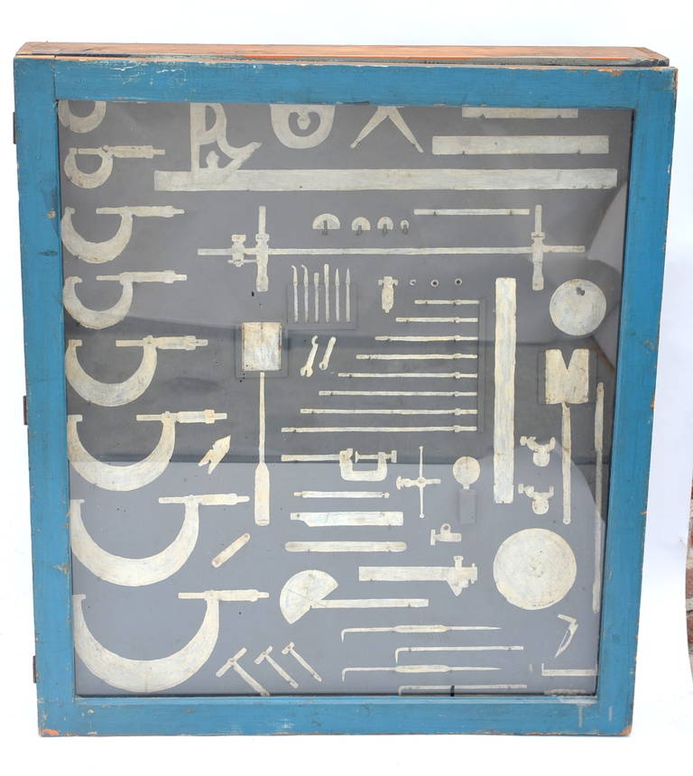 Industrial One-of-a-kind  Painted Mechanic's Tool Cabinet For Sale