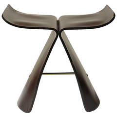 Vintage Iconic Rosewood Butterfly Stool by Sori Yanagi