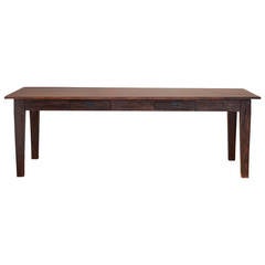 Impressive Wabi-Style African Wood Dining Table or Large Desk