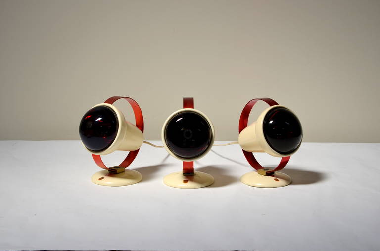 Mid-Century moderno Set di tre lampade a infrarossi di Philips in vendita