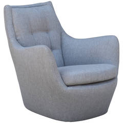 Comfortable Barrel Chair by Milo Baughman for Thayer Coggin
