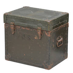 Compact Army Trunk Side Table