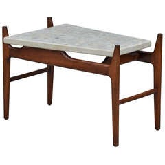 Rare trapeze terrazzo side table by Harvey Probber 5