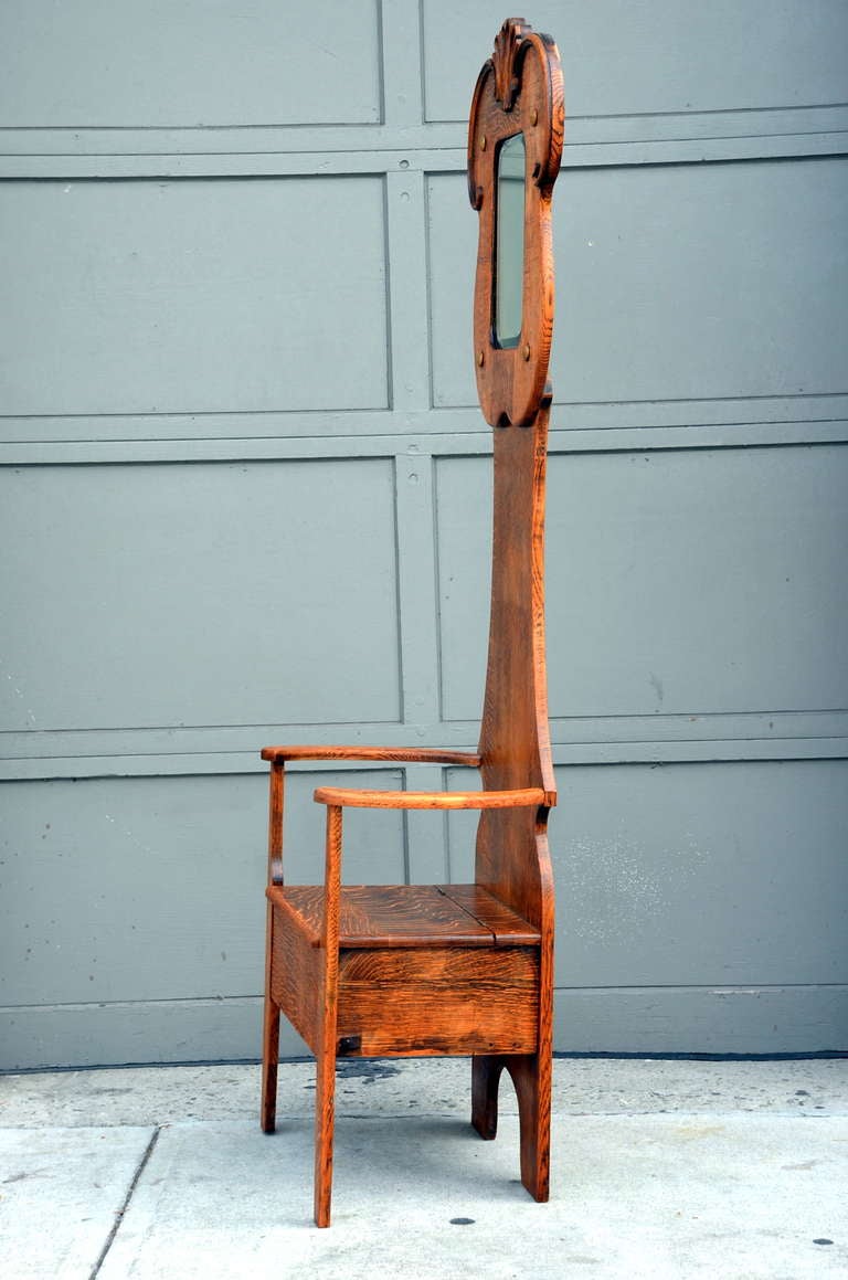 Arts and Crafts Unusual Arts & Crafts mirror hall chair
