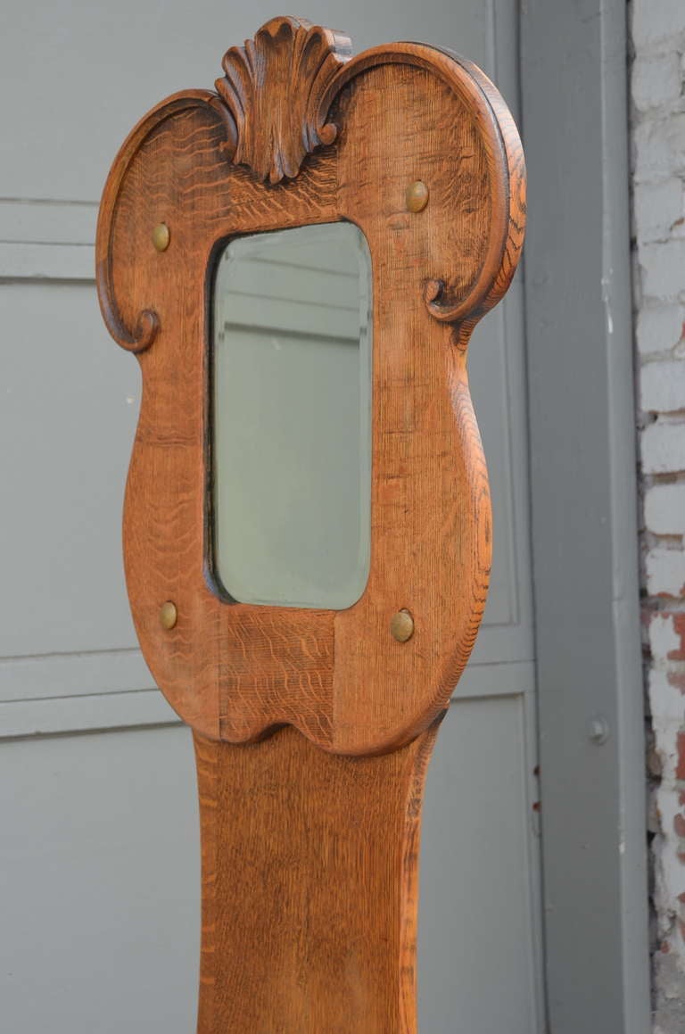 20th Century Unusual Arts & Crafts mirror hall chair