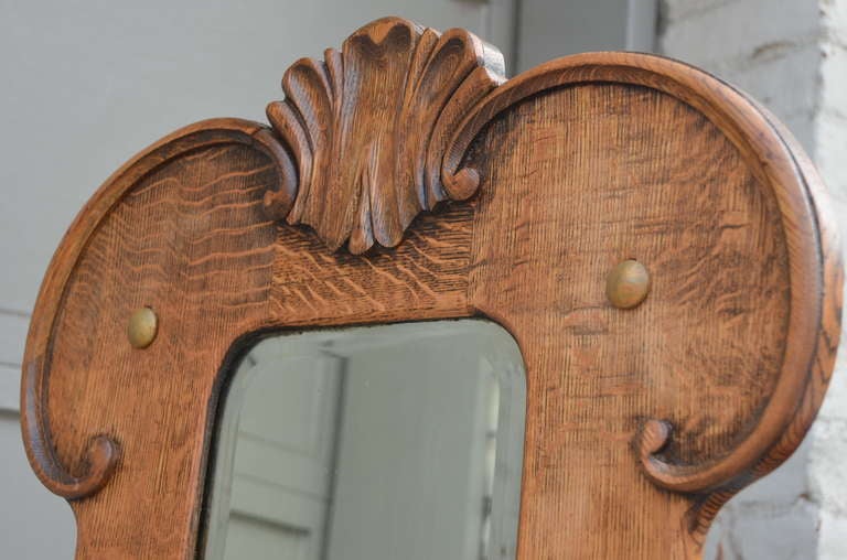 Mirror Unusual Arts & Crafts mirror hall chair