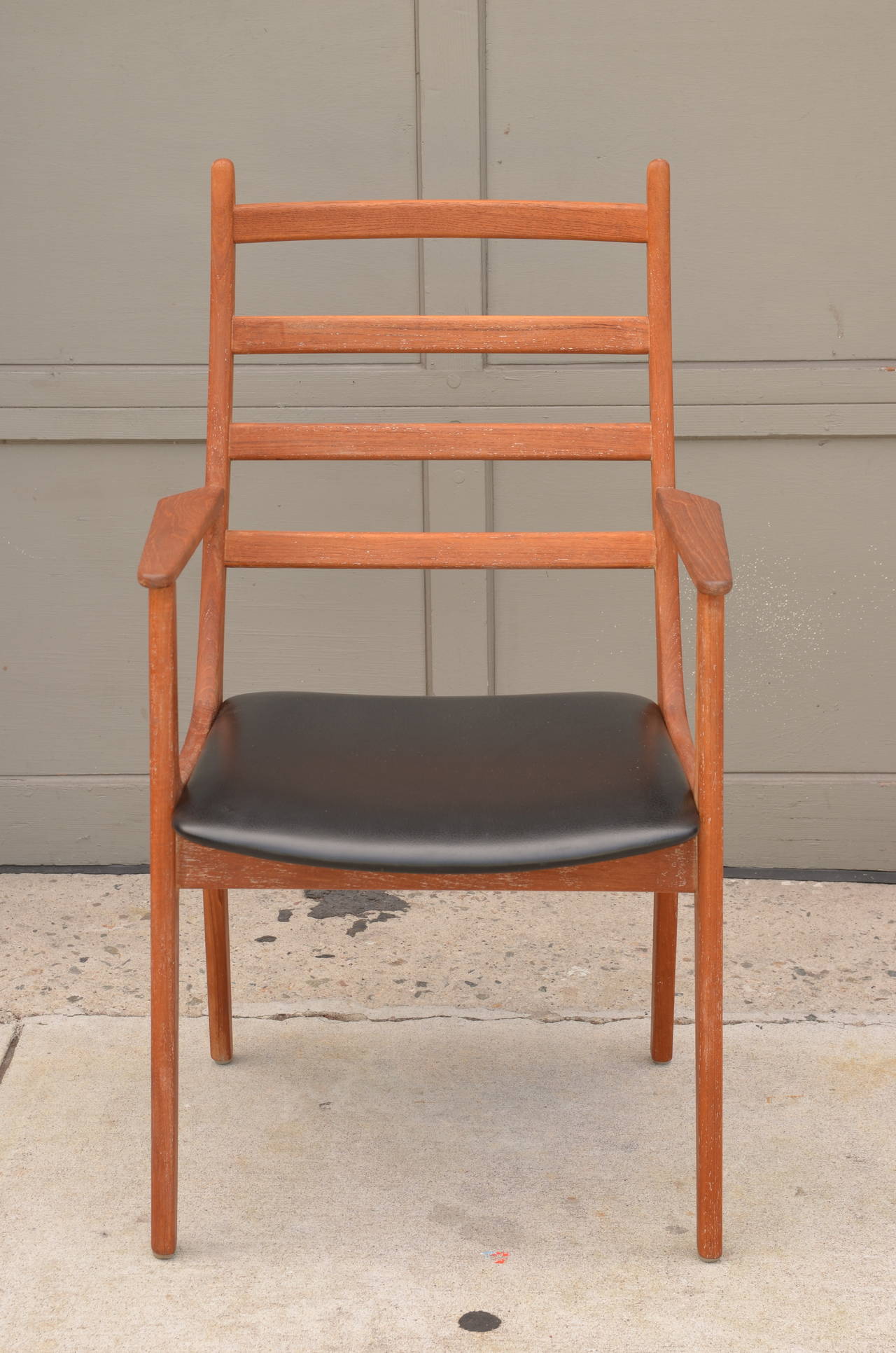 Carved Original Danish Teak Armchair by Kai Kristiansen