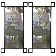 Pair of Oversized 'Oxyde' French Industrial Mirrors by Design Frères 8