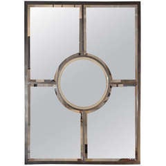 Chic Solid Brass Beveled Quadrature mirror by Design Frères 3