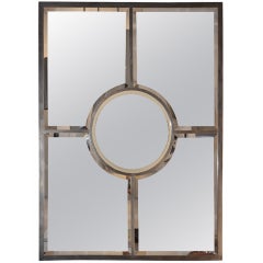 Chic Solid Brass Beveled Quadrature Mirror by Design Frères