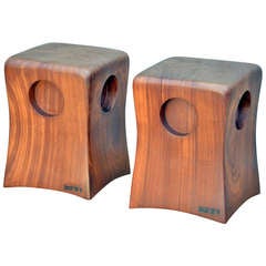 Pair of rare Banco Cuca stools by Zanini de Zanine