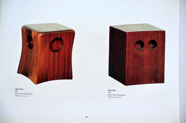 Pair of rare Banco Cuca stools by Zanini de Zanine 3