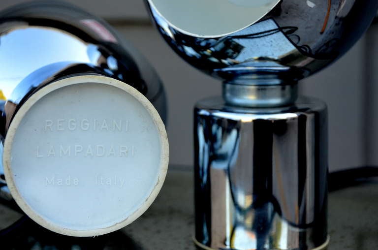 Pair of Articulated Globe Spotlights by Reggiani Lampadari For Sale 3