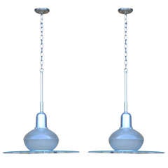 Pair of French Art Deco Hanging Lights 12