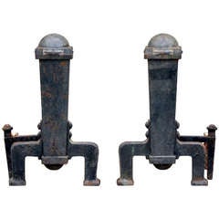 Pair of Arts & Crafts Andirons 2