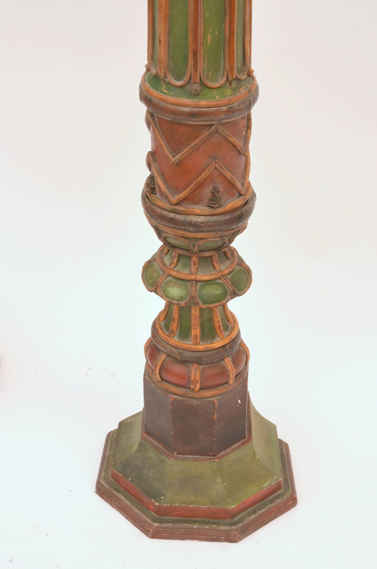 Carved Pair of Impressive French 19th Century Napoleon III Torchere Columns