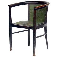 Viennese Secessionist Armchair in the Style of Joseph Hoffmann