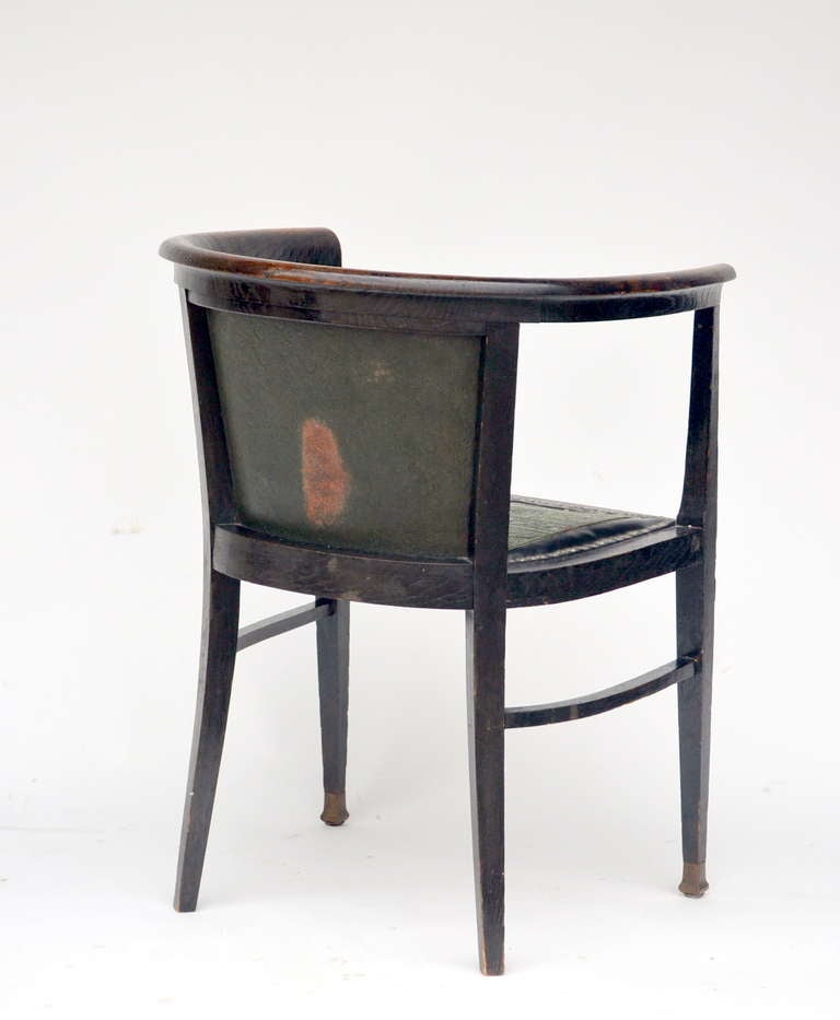 20th Century Viennese Secessionist Armchair in the Style of Joseph Hoffmann