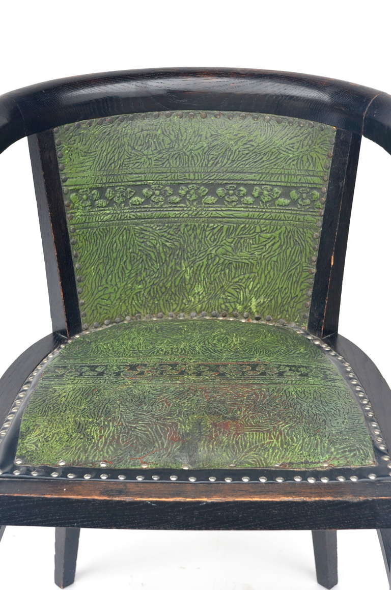 Viennese Secessionist Armchair in the Style of Joseph Hoffmann 1