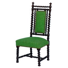 Ornate Baroque Style Turned Wood Chair