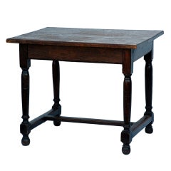 Small Rustic Oak French Table / Desk