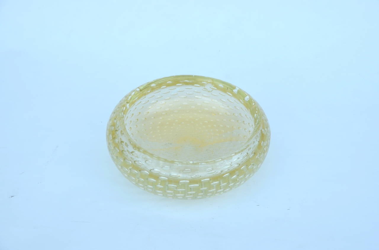 Italian Heavy Barovier e Toso Cordonato d'Oro Bubble Bowl