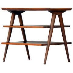 3 Tiered Mid-Century Magazine End Table by Merton Gershun