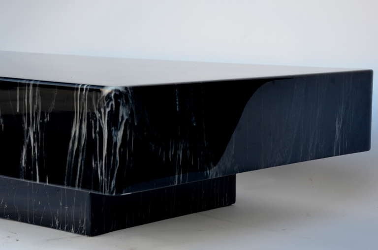 Spectacular 1970's Floating Rectangular Resin Cocktail Table by Arthur Elrod 1