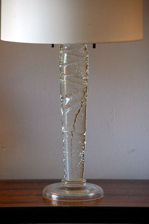 Modern Large Art Glass Lamp by John Hutton for Donghia