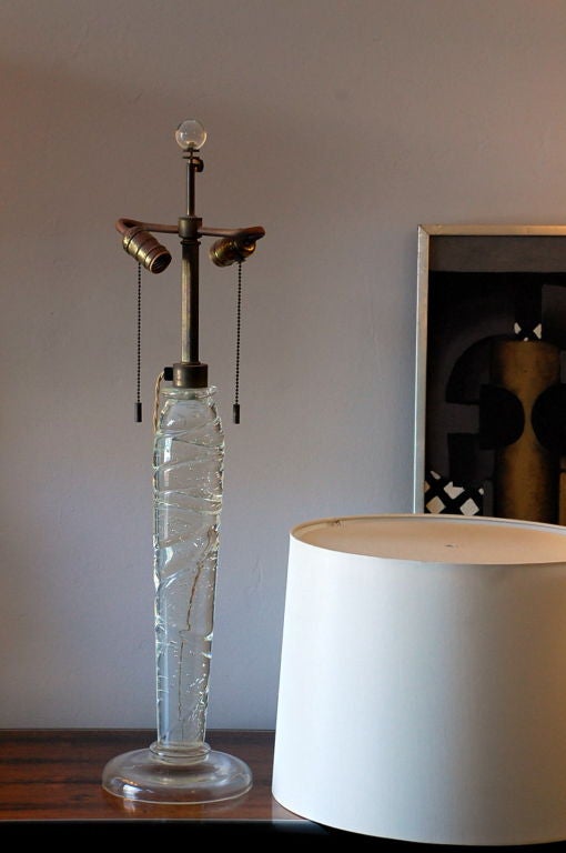 Late 20th Century Large Art Glass Lamp by John Hutton for Donghia
