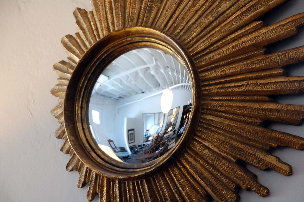 Asymmetrical Sunburst Mirror at 1stdibs