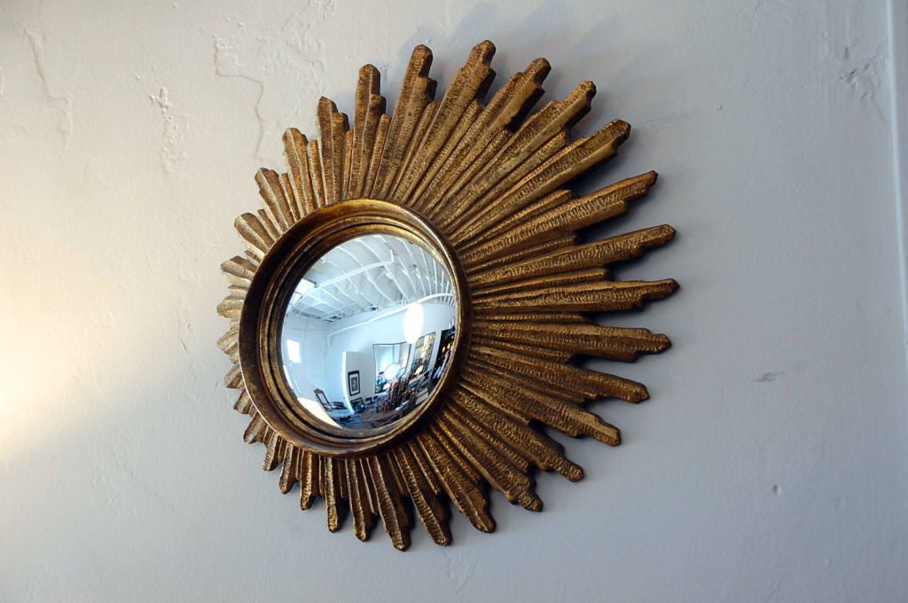 Asymmetrical Sunburst Mirror at 1stdibs